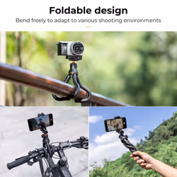 K&F Concept Mini Tripod Stand  Flexible Camera Cellphone Tripod with Bluetooth Remote  1/4'' Screw with Phone Holder&Cold Shoe  6.6lbs Max L