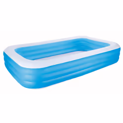 Bestway Blue Rectangular Familiy Pool De Luxe- 3.05m x 1.83m x 56cm - blue, Inflatable pool, 1161 L, Rectangular, 6 yr(s), Vi ...
