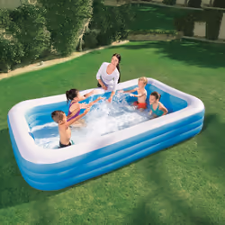 Bestway Blue Rectangular Familiy Pool De Luxe- 3.05m x 1.83m x 56cm - blue