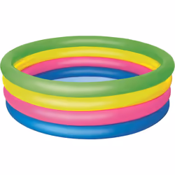 Bestway Inflatable Play Pool Φ1.57m x H46cm, Inflatable pool, 522 L, Round, 3 yr(s), Vinyl, Blue, Green, Lilac, Yellow