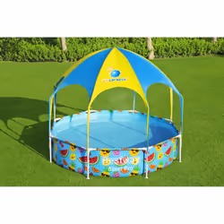 Bestway Steel Pro 2.44m x 51cm Splash-in-shade Play Pool, Orange/Yellow - Additional view 6