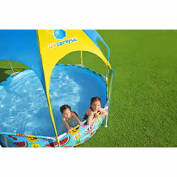 Bestway Steel Pro 2.44m x 51cm Splash-in-shade Play Pool, Orange/Yellow - Additional view 8
