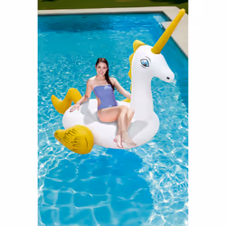 Bestway 41107 pool/beach float White, Yellow Vinyl Ride-on float
