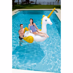 Bestway 41107 pool/beach float White, Yellow Vinyl Ride-on float