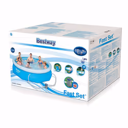 Bestway Inflatable Fast Set Swimming Pool with Pump, 10 feet