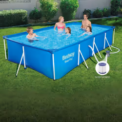 Bestway 13'1" Steel Pro Swimming Rectangular Steel Frame Pool & Pump