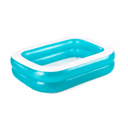 Bestway Blue Rectangular Family Pool 2.01m x 1.5m x 51cm, Inflatable pool, 450 L, 6 yr(s), Vinyl, Blue, White