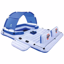Bestway Coolerz Inflatable Tropical Breeze Island 3.89m x 2.74m, Blue, White, Floating island, Pattern, Vinyl, 540 kg, China