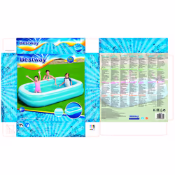 Bestway Blue Rectangular Familiy Pool -2.62m x 1.75m x 51cm - blue - Additional view 8