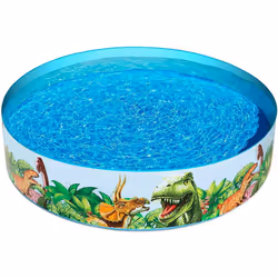 Bestway Fill 'n full Dinosauros Pool Φ1.83m x H38cm, Framed pool, 749 L, Round, 2 yr(s), PVC, Vinyl, Multicolour