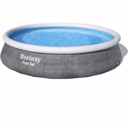 Bestway 13ft x 33Â Deep Rattan Effect Fast Set Inflatable Paddling Pool