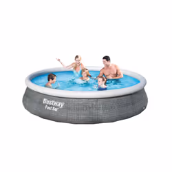Bestway Fast Set 57376 above ground pool Inflatable pool Round 7340 L Grey - Additional view 4