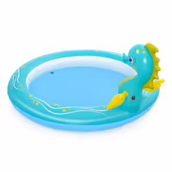 Bestway 6′2" x 63" x 34"/1.88m x 1.60m x 86cm Seahorse Sprinkler Pool - Additional view 6
