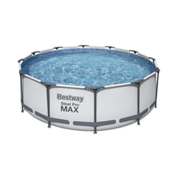 Bestway Grey 12'X39.5" Steel Pro Frame Pool Set