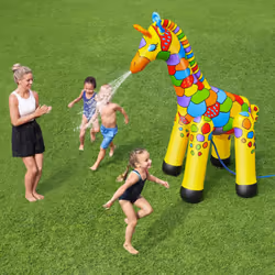 Bestway 56" x 41" x 6'6"/1.42m x 1.04m x 1.98m Jumbo Giraffe Sprinkler, Multicolour