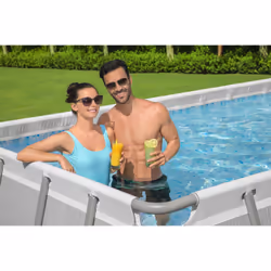 Bestway Power Steel 21' x 9' x 52" Rectangular Pool Set