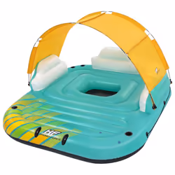 Bestway Hydro-Force 9'10" x 9'/3.00m x 2.75m Sunny Lounge Island, Multicolour, Floating island, Monochromatic, PVC, Boy/Girl, ...