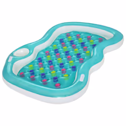 Bestway Double Designer Lounge - Airbed - 2-persons, Blue, Multicolour, Floating mattress, Vinyl, 160 kg, 1740 mm, 2060 mm