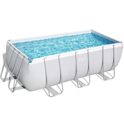 Bestway 13ft 6" x 6ft 7" x 48" Rectangular Power Steel Above Ground Swimming Pool, Filter Pump & Accessories (2024 Version)