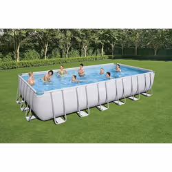 Bestway 24ft x 12ft Power Steel Above Ground Pool, Filter and Ladder