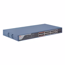 Hikvision DS-3E1326P-EI(B), Managed, Fast Ethernet (10/100), Full duplex, Power over Ethernet (PoE), Rack mounting, 1U