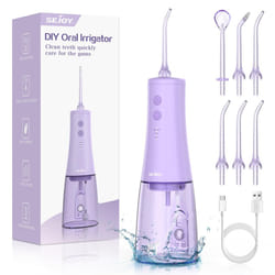 350mL/12oz Water Flosser with 3 Modes 6 Jet Tips,Dental Oral Irrigator USB Rechargeable Cordless Water Dental Picks for Teeth Cleaning,IPX7 Waterproof