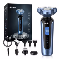Electric Razor for Men face, Shavers for Men pubic Hair and Beard, 5 in 1 Dry Wet Waterproof Rotary Men's Face Shaver Razors, ...