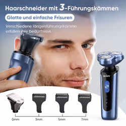 Electric Razor for Men face, Shavers for Men pubic Hair and Beard, 5 in 1 Dry Wet Waterproof Rotary Men's Face Shaver Razors, Cordless USB