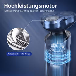 Electric Razor for Men face, Shavers for Men pubic Hair and Beard, 5 in 1 Dry Wet Waterproof Rotary Men's Face Shaver Razors, Cordless USB