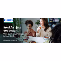 Philips Eco Conscious Edition Kettle 5000 Series, 100% Bio-based plastics*, 1.7 L Capacity, Cordless   360 Pirouette Base, Silk White Matt Finish