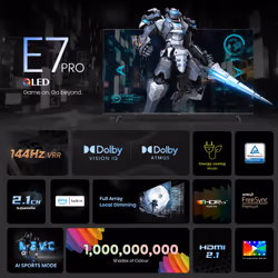 Hisense 65E77NQTUK PRO TV 165.1 cm (65") 4K Ultra HD Smart TV Wi-Fi Grey 400 cd/m² - Additional view 4