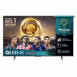 Hisense 65" E7QTUK PRO 144Hz QLED Smart AI TV with Freely, 165.1 cm (65"), 3840 x 2160 pixels, DLED, Smart TV, Wi-Fi, Black