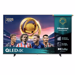 Hisense 50" E78QTUK QLED Smart AI TV with Freely, 127 cm (50"), 3840 x 2160 pixels, QLED, Smart TV, Wi-Fi, Black