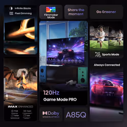 Hisense 65" A85QTUK OLED Smart AI TV with Freely