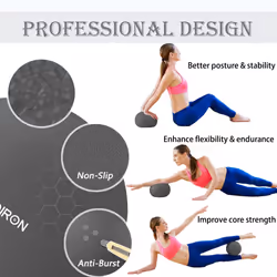 Soft Pilates Ball - Small Exercise Ball 25cm - for Yoga, Pilates, Stability, Fitness, Core Training, Physical Therapy, Balance, Barre, Stretching,