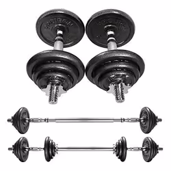 PROIRON PRKCAS20K, Adjustable dumbbell, Black, Cast iron, 20 kg