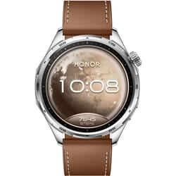 Honor Watch 6 Smartwatch 46.5 mm Stainless steel GPS strap leather Brown