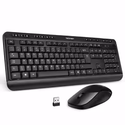 2.4Ghz Full-Size Ergonomic Wireless Keyboard Mouse Combo -UK Layout