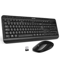 2.4Ghz Full-Size Ergonomic Wireless Keyboard Mouse Combo -UK Layout