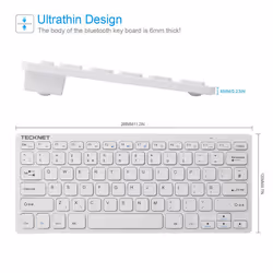 TeckNet 2.4G Wireless Keyboard For Windows 10 / 8 / 7 / Vista / XP and Android Smart TV, Extra Long Battery Life, UK keyboard Layout and...
