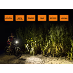 Fenix BC30R 2017 Black, Silver Bike flashlight LED