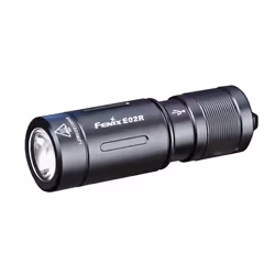 Fenix E02R, Hand flashlight, Black, Aluminium, 2 m, IP68, LED