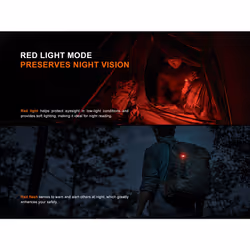Fenix SW05R-RED Black USB-C Charging LED Torch Flashlight