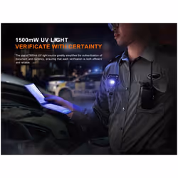 Fenix SW05R-UV Black USB-C Charging 365nm UV LED Torch Flashlight
