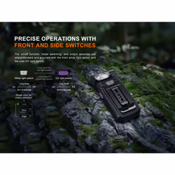 Fenix SW05R-UV Black USB-C Charging 365nm UV LED Torch Flashlight