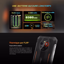 Blackview BL8800 Pro Smartphone 8GB+128GB Thermal imaging - Noir, BL8800 Pro