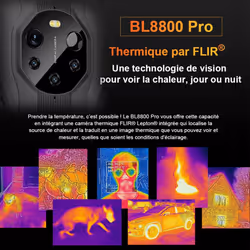 Blackview BL8800 Pro Smartphone 8GB+128GB Thermal imaging - Noir, BL8800 Pro