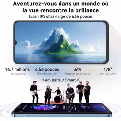 OSCAL Flat 2C Android Mobile Phone 2GB 64GB/TF 2TB - Blue