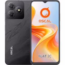 OSCAL Flat 2C Android Mobile Phone 2GB 64GB/TF 2TB - Black
