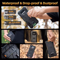 OUKITEL WP23 Plus Unbreakable Mobile Phone 8GB RAM 256GB - Orange